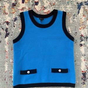 Talbots Blue and Black Tank Top